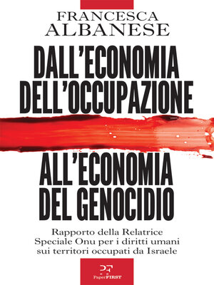 cover image of Dall'economia dell'occupazione all'economia del genocidio